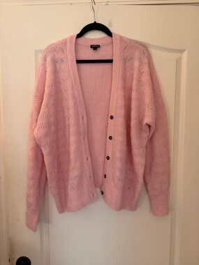 torrid Pink Pointelle Knit Cardigan